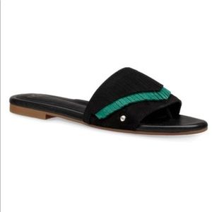 Ugg Black Binx Leather Sandals